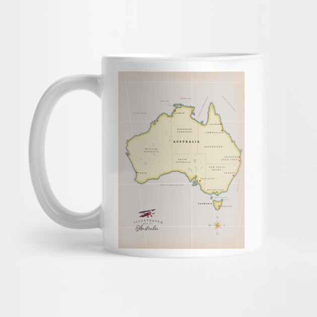 Illustrated map of Australia by nickemporium1